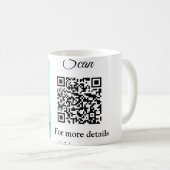 Einfache Angaben zum Tiernamen QR-Code hinzufügen  Kaffeetasse (VorderseiteRechts)
