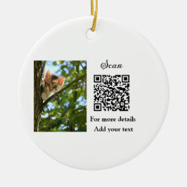 Einfache Angaben zum Tiernamen QR-Code hinzufügen  Keramik Ornament