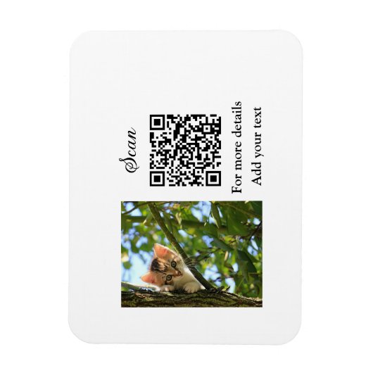 Einfache Angaben zum Tiernamen QR-Code hinzufügen  Magnet (Vertikal)