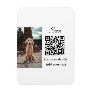 Einfache Angaben zum Tiernamen QR-Code hinzufügen Magnet