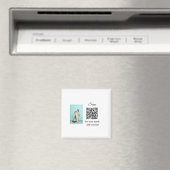 Einfache Angaben zum Tiernamen QR-Code hinzufügen  Magnet (In Situ (Geschirrspüler))