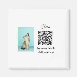 Einfache Angaben zum Tiernamen QR-Code hinzufügen Magnet