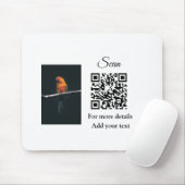 Einfache Angaben zum Tiernamen QR-Code hinzufügen Mousepad (Mit Mouse)