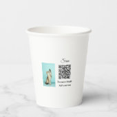 Einfache Angaben zum Tiernamen QR-Code hinzufügen  Pappbecher (Rückseite)