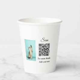 Einfache Angaben zum Tiernamen QR-Code hinzufügen  Pappbecher