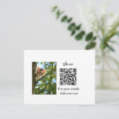 Einfache Angaben zum Tiernamen QR-Code hinzufügen  Postkarte (Stehend Vorderseite)
