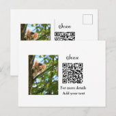 Einfache Angaben zum Tiernamen QR-Code hinzufügen  Postkarte (Vorne/Hinten)