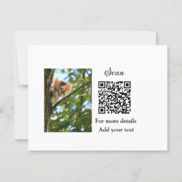 Einfache Angaben zum Tiernamen QR-Code hinzufügen  Postkarte