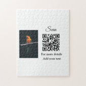 Einfache Angaben zum Tiernamen QR-Code hinzufügen Puzzle (Vertikal)