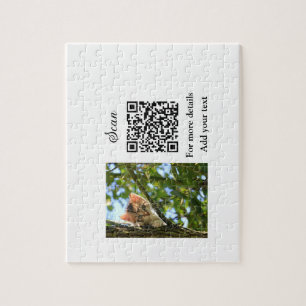 Einfache Angaben zum Tiernamen QR-Code hinzufügen Puzzle