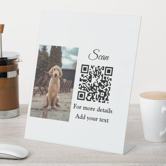 Einfache Angaben zum Tiernamen QR-Code hinzufügen Sockelschild (In Situ)