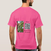 Einfache Angaben zum Tiernamen QR-Code hinzufügen  T-Shirt (Rückseite)