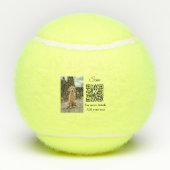 Einfache Angaben zum Tiernamen QR-Code hinzufügen Tennisbälle (Rückseite)