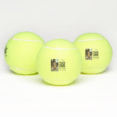 Einfache Angaben zum Tiernamen QR-Code hinzufügen Tennisbälle (Multi)
