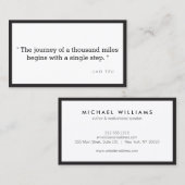 Einfache Angebotskarte für Autoren, Schriftsteller Visitenkarte (Vorne/Hinten)