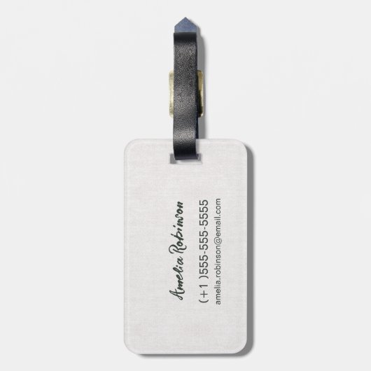 Einfache Angebotskontrastfarben - Blumenlotus Gepäckanhänger (Rückseite vertikal)