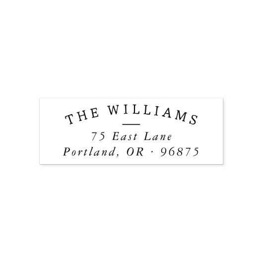 Einfache angebrachte Familienname und Rücksendeadr Permastempel (Design)