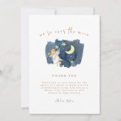 Einfache Angel Moon Star Kinderdusche Dankeskarte (Vorderseite)