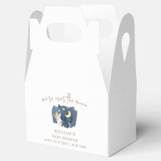 Einfache Angel Moon Star Kinderdusche Geschenkschachtel (Geöffnet)