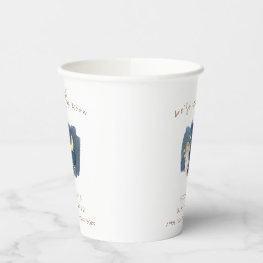 Einfache Angel Moon Star Kinderdusche Pappbecher (Links)