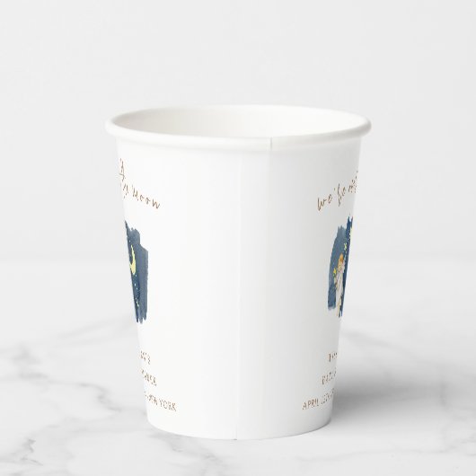 Einfache Angel Moon Star Kinderdusche Pappbecher (Rechts)