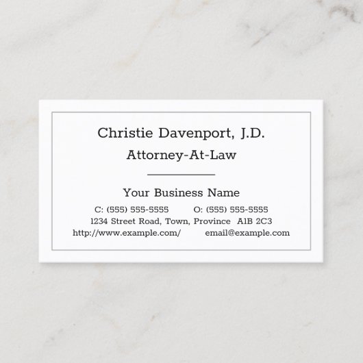 Einfache, angesehene und passende Visitenkarte (Vorderseite)