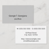 Einfache, angesehene Visitenkarte (Vorne/Hinten)