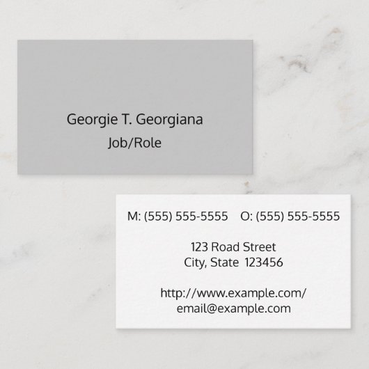 Einfache, angesehene Visitenkarte (Vorne/Hinten)