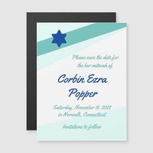 Einfache Angler Magnetkarte Save the Date (Vorne/Hinten)