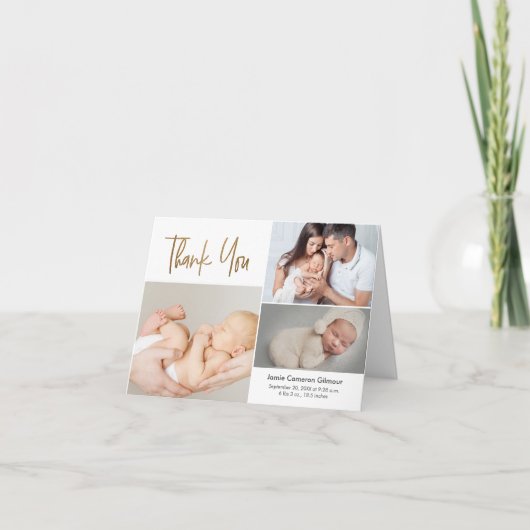 Einfache Ankündigung der Geburt eines Fotos (Vorderseite)