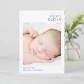 Einfache Ankündigung der Geburt eines Fotos (Stehend Vorderseite)
