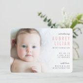 Einfache Ankündigung der Geburt eines Fotos (Stehend Vorderseite)