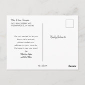 Einfache Ankündigung der Moderne Funny Green Movin Postkarte (Rückseite)