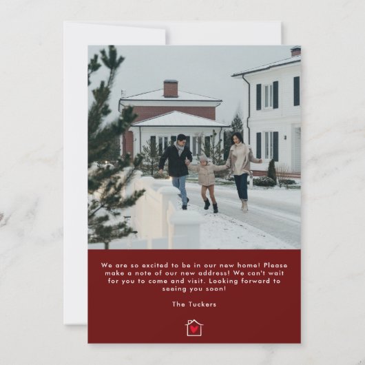 Einfache Ankündigung der modernen dunkelroten und (Rückseite)