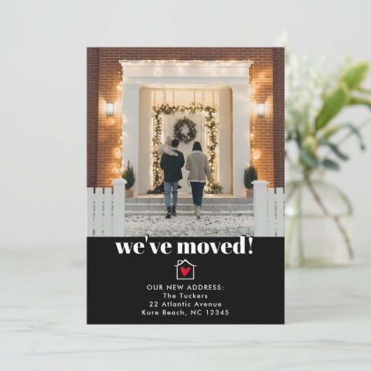 Einfache Ankündigung der modernen Schwarz-Weiß-Bew (Stehend Vorderseite)