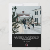 Einfache Ankündigung der modernen Schwarz-Weiß-Bew (Rückseite)