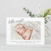 Einfache Ankündigung der Neugeborenen (Stehend Vorderseite)