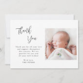 Einfache Ankündigung der Neugeborenen (Rückseite)