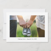 Einfache Ankündigung der Schwangerschaft im Foto (Vorderseite)