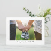 Einfache Ankündigung der Schwangerschaft im Foto (Stehend Vorderseite)