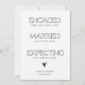 Einfache Ankündigung der Schwangerschaft in der Ze (Vorderseite)