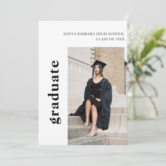 Einfache Ankündigung des 2-Foto-Abschlusses (Stehend Vorderseite)