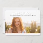 Einfache Ankündigung des 2-Foto-Abschlusses (Rückseite)