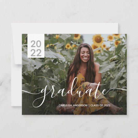 Einfache Ankündigung des 2-Foto-Abschlusses (Vorderseite)