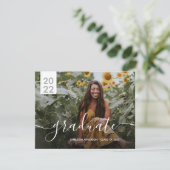 Einfache Ankündigung des 2-Foto-Abschlusses (Stehend Vorderseite)