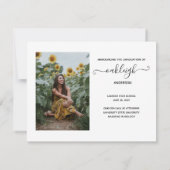 Einfache Ankündigung des 2-Foto-Abschlusses (Rückseite)