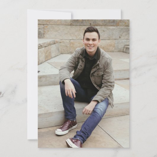 Einfache Ankündigung des Abschlusses mit doppelsei (Vorderseite)