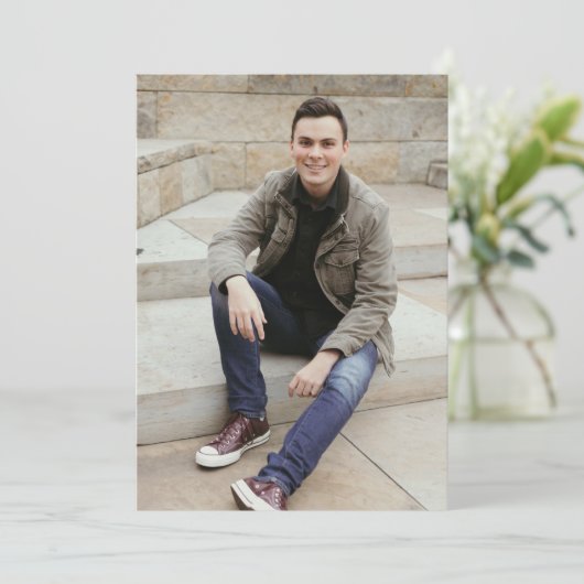 Einfache Ankündigung des Abschlusses mit doppelsei (Stehend Vorderseite)