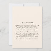 Einfache Ankündigung des Abschlusses mit vollem Fo (Rückseite)