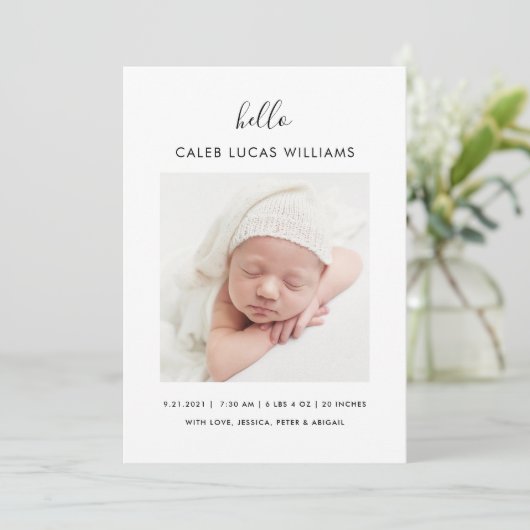 Einfache Ankündigung des Fotos (Stehend Vorderseite)